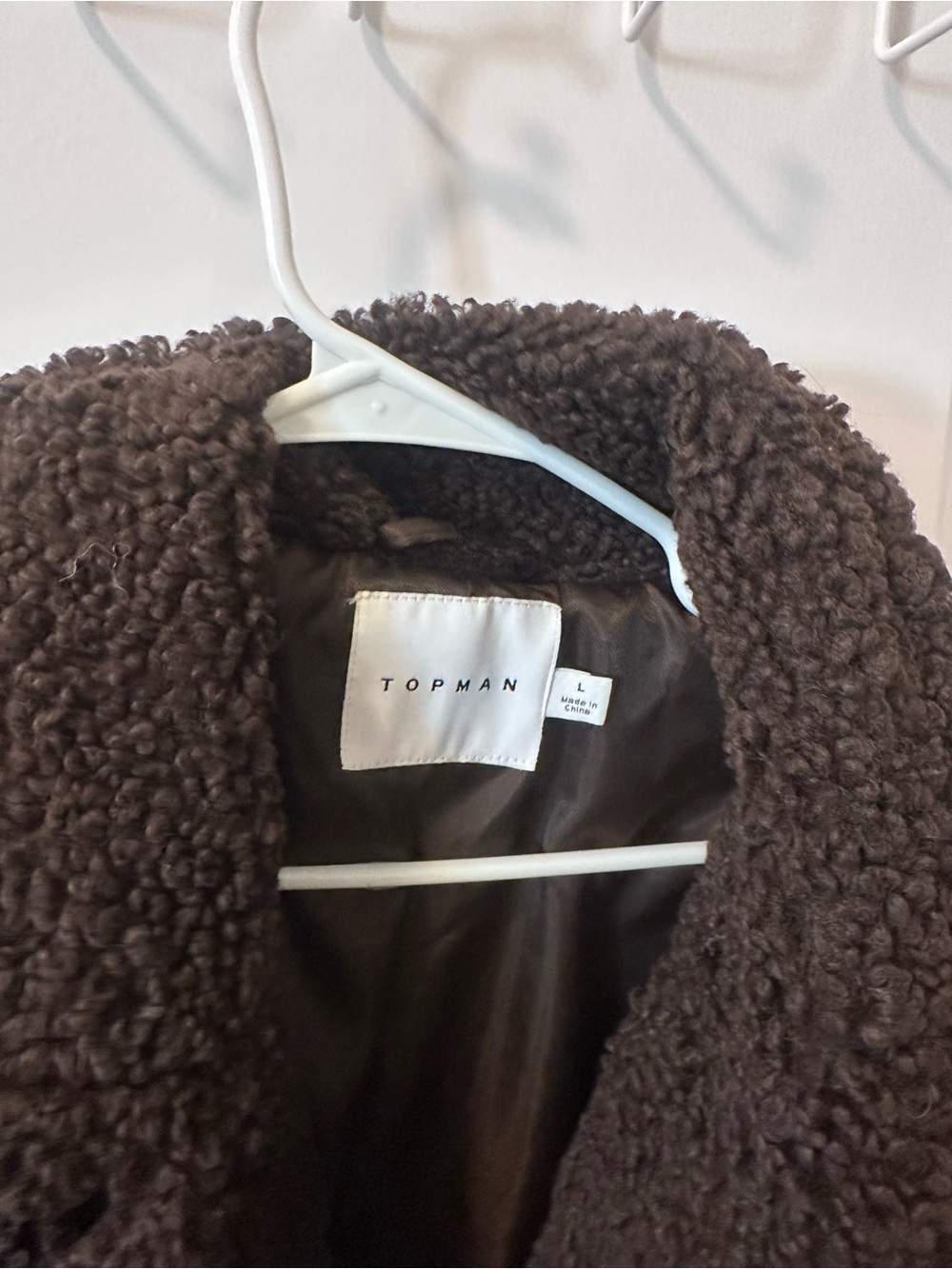Topman Dark Brown Sherpa Jacket